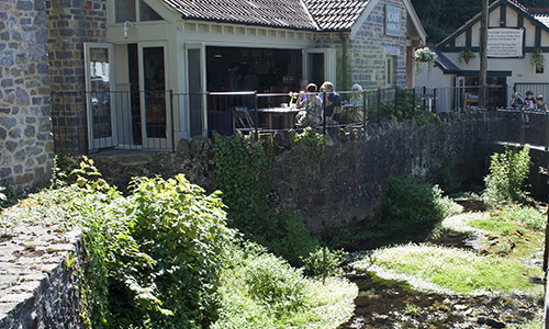 Cafe Gorge and River Yeo in Cheddar