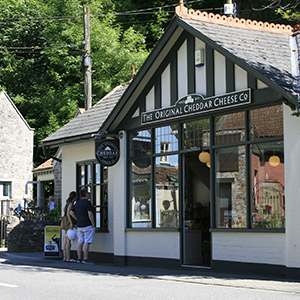 Cheese shop and cafe gorge in Cheddar